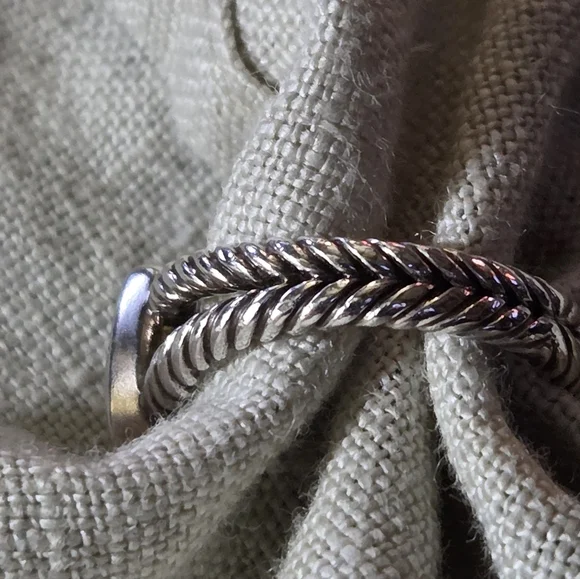 David Yurman Petite Albion Ring in Prasiolite & Diamonds, SS, Size 5.5 - Picture 6 of 13